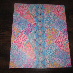 NEW Lilly Pulitzer 3 Ring Binder SPLASHDANCE ~ Includes Dividers / Folder
